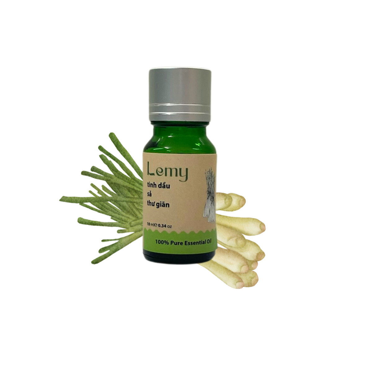 Tinh dầu sả chanh, thiên nhiên, 100% nguyên chất